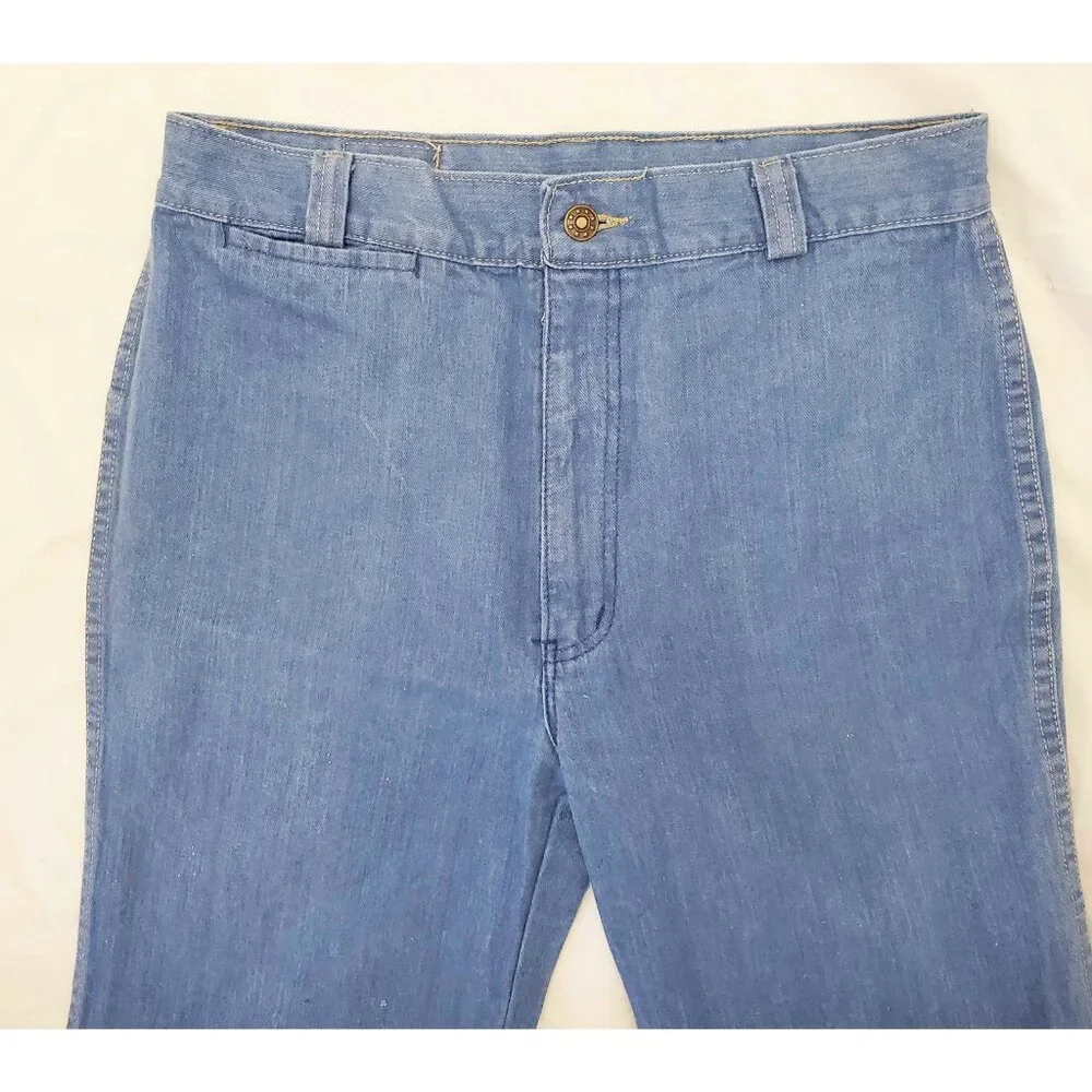 Vintage 1970’s Women's Wide Leg Bell Bottom Jean by Disco Jeans 33” Waist